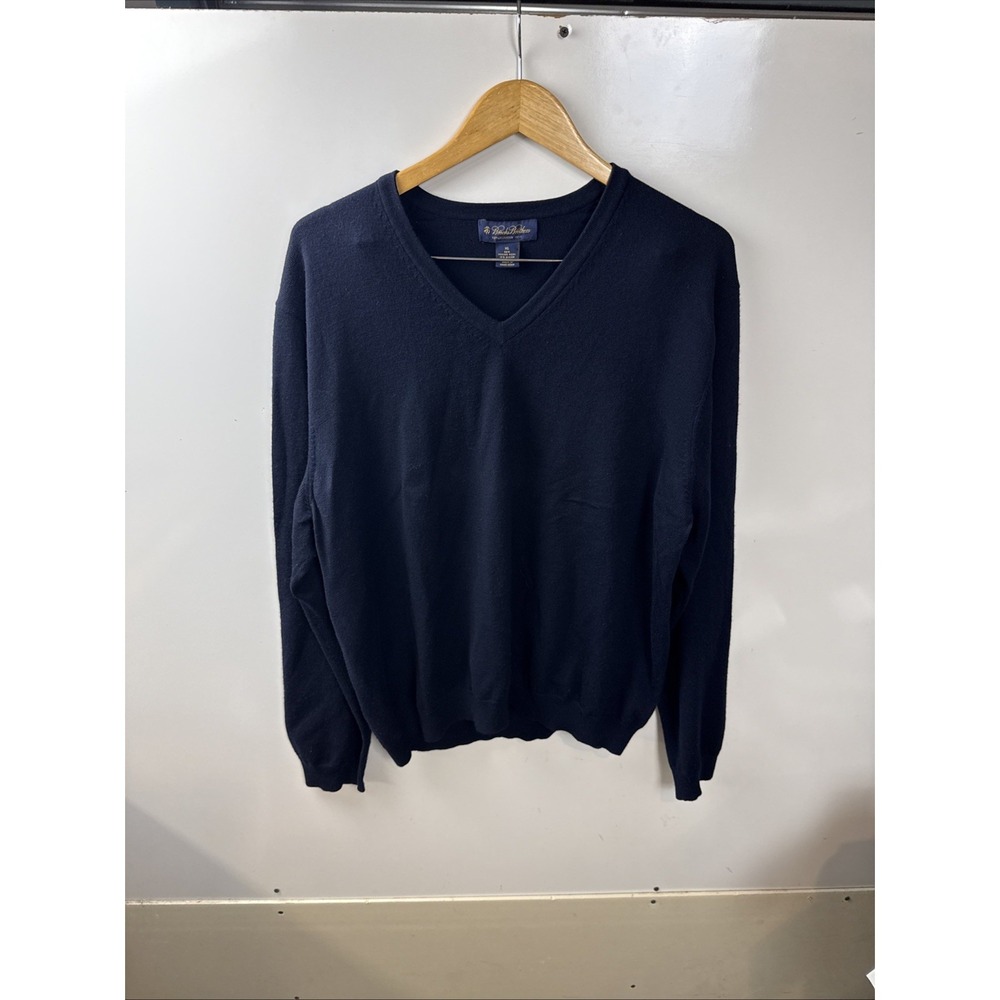 BROOKS BROTHERS MERINO WOOL SWEATER Dark Navy SZ XL BROOKS 346 Hong Kong